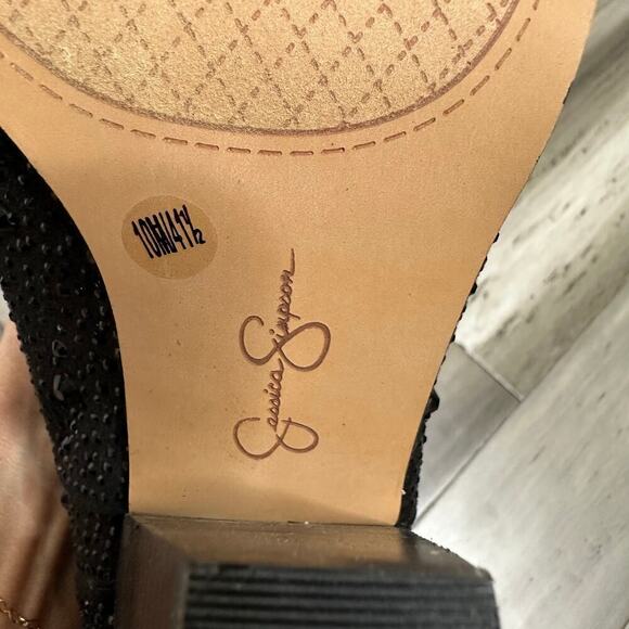 NEW Jessica Simpson Cissely Rhinestone Western Boots Women's Black Size 10 - Picture 5 of 6